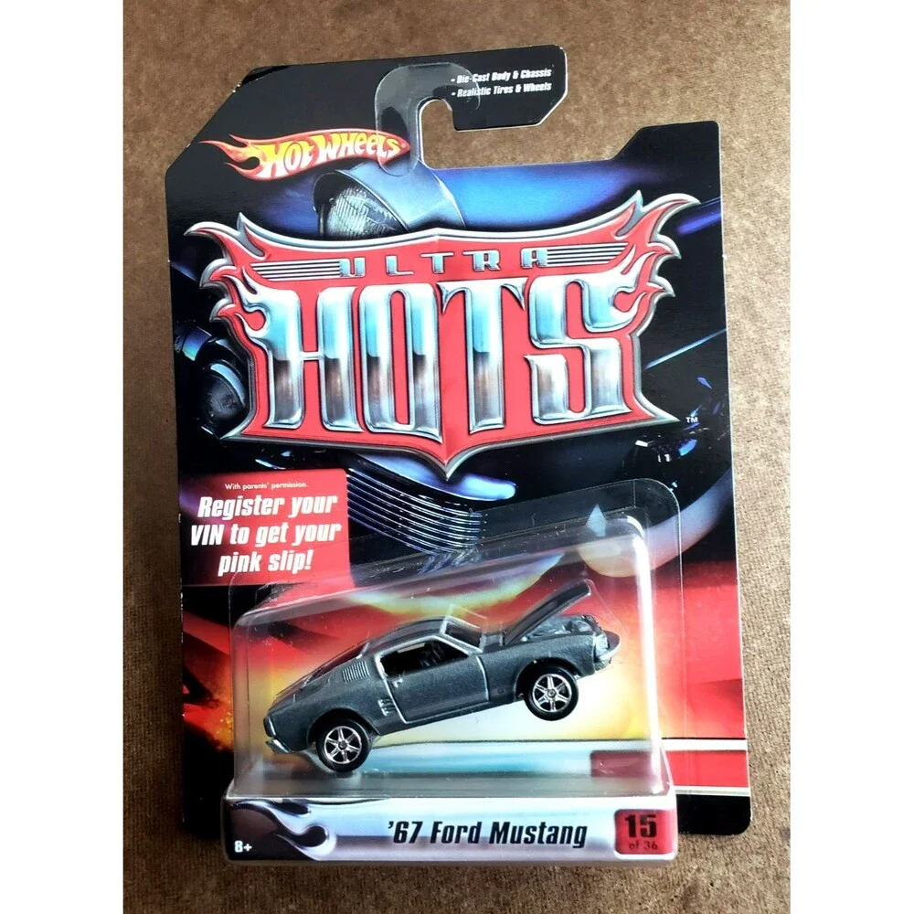 2007 Hot Wheels Ultra Hots '67 FORD MUSTANG Gray ZAMAC Base 1:64 REAL RIDERS 6SP